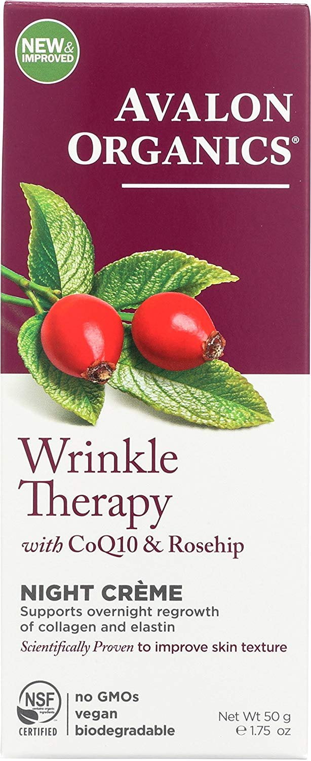 Avalon Organics Wrinkle Therapy Night Crme, 1.75 Ounce