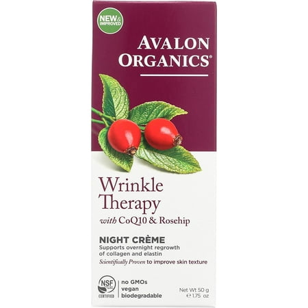 Avalon Organics Wrinkle Therapy Night Crme, 1.75 Ounce