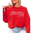 thumbnail image 2 of Jingle Some of The Way I'm Tired Christmas Sweatshirt Funny Holiday Sweater for Women Red Sweatshirt Adult Large, 2 of 4