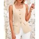 thumbnail image 5 of Chaleco BTFBM con cuello cuadrado para mujer, estilo blazer casual, 5 of 8