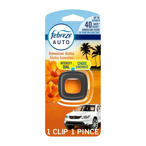 Febreze Car Air Freshener, Odor-Fighting Automotive Vent Clip, Hawaiian Aloha Scent