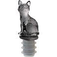 thumbnail image 1 of Stopper for Wine or Champagne Bottle in Black Cat Pattern, 1 of 2