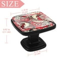 thumbnail image 3 of 4 Pcs Square Cabinet Handle Cupboard Knob Drawer Pulls Handle Chicken Snake Arrow Drawer Knobs with Screws Furniture Decoration, 3 of 5