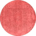 thumbnail image 1 of Ahgly Company Indoor Round Oriental Red Industrial Area Rugs, 7' Round, 1 of 4