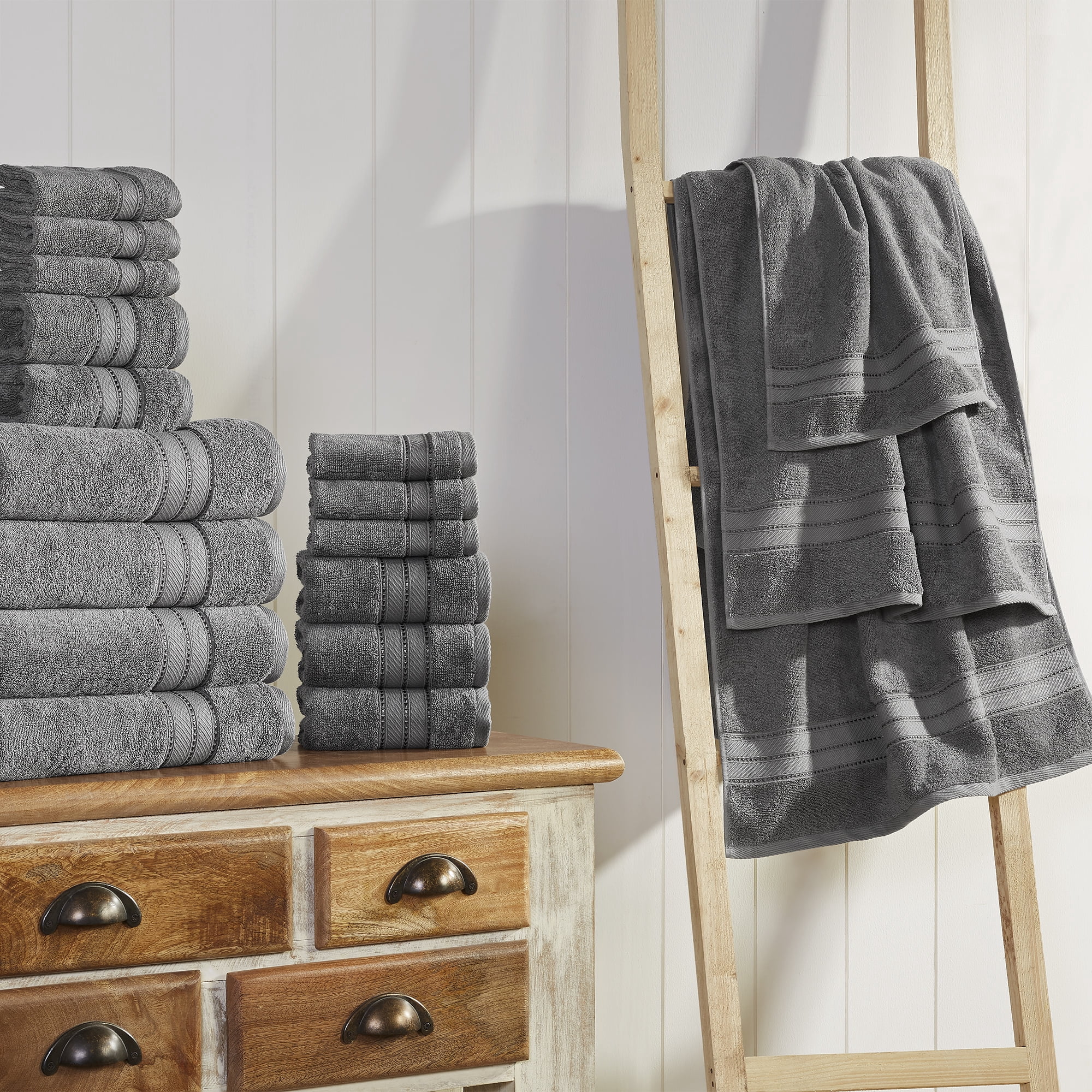 Modern Threads Spunloft™ 18 Piece Luxury Adult Bath Towel Set, Charcoal