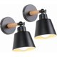 thumbnail image 1 of 2 Packs Vintage Industrial Wall Sconces Ceiling Light Fixtures E27 Metal Adjustable Retro Indoor Wall Lamp For Bedroom Kitchen Restaurant (no Switch, 1 of 5