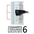 thumbnail image 3 of GE 6-Outlet Side Entry Power Tap, Side Access Adapter, White, 54543, 3 of 5