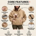 thumbnail image 4 of Cuddle Pouch Hoodie for Women Fleece Carrier Sweatshirt with Dog Pouch, 4 of 6