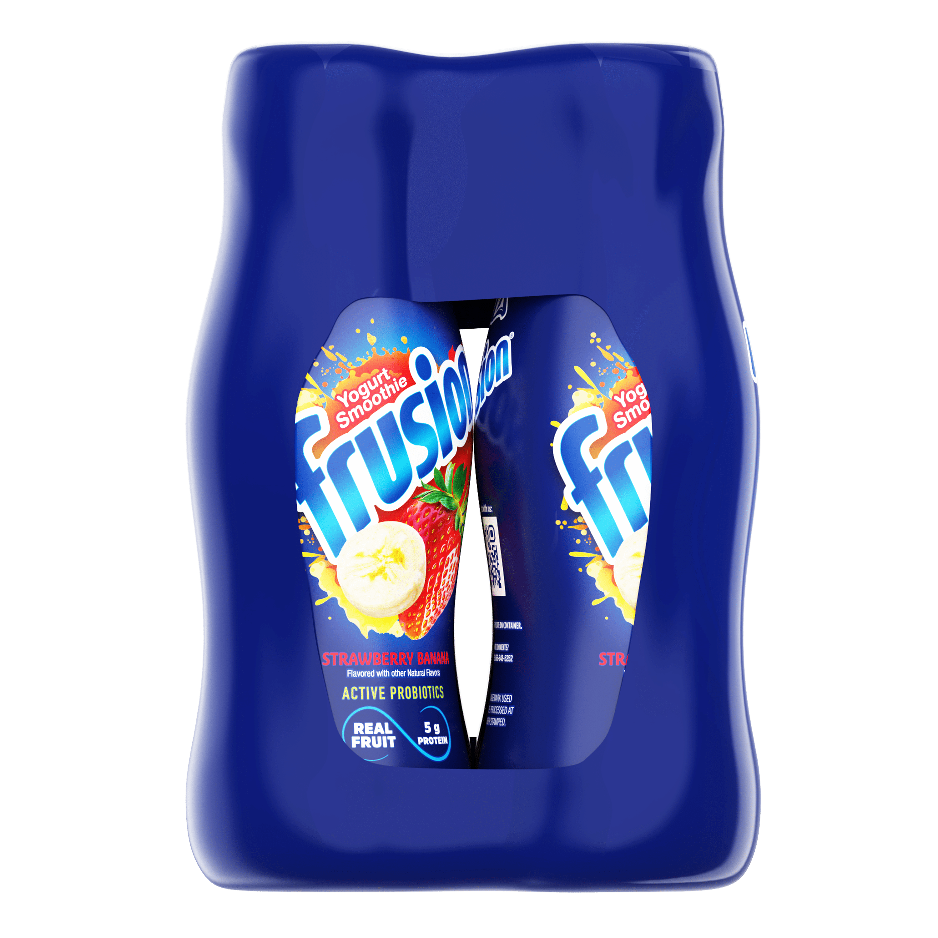 LALA Frusion Fruit Yogurt Smoothie Drink with Protein, Low Fat, Strawberry Banana, 7 oz Plastic Bottle (10 Ct)