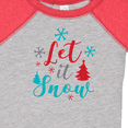 thumbnail image 4 of Inktastic Let It Snow, Snowflakes, Christmas - Red Blue Gray Boys or Girls Baby Bodysuit, 4 of 5