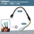thumbnail image 3 of Piezas de repuesto del cable de alimentación para la aspiradora de mochila ProTeam, 3 of 6