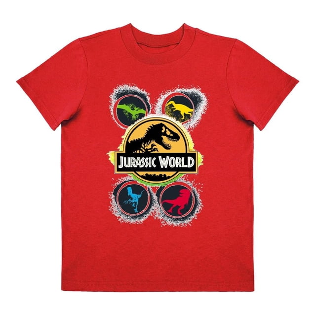 Playera Para Niño Jurassic World Jurassic World Cuello Redondo Manga Corta Talla 8 Rojo