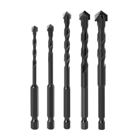 

FarDo 5Pcs Reliable Ultimate Drill Bit High Toughness Fast Chip Removal High Speed Operation Triangle Drill Bit for Ceramic Tile