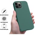 thumbnail image 4 of FYBTO for iPhone 13 Pro Case,[Military Grade Drop Protection] [Anti-Scratch Microfiber Lining] Silicone Shockproof Protective Phone Case Slim Thin Cover 6.1 inch, Midnight Green, 4 of 7