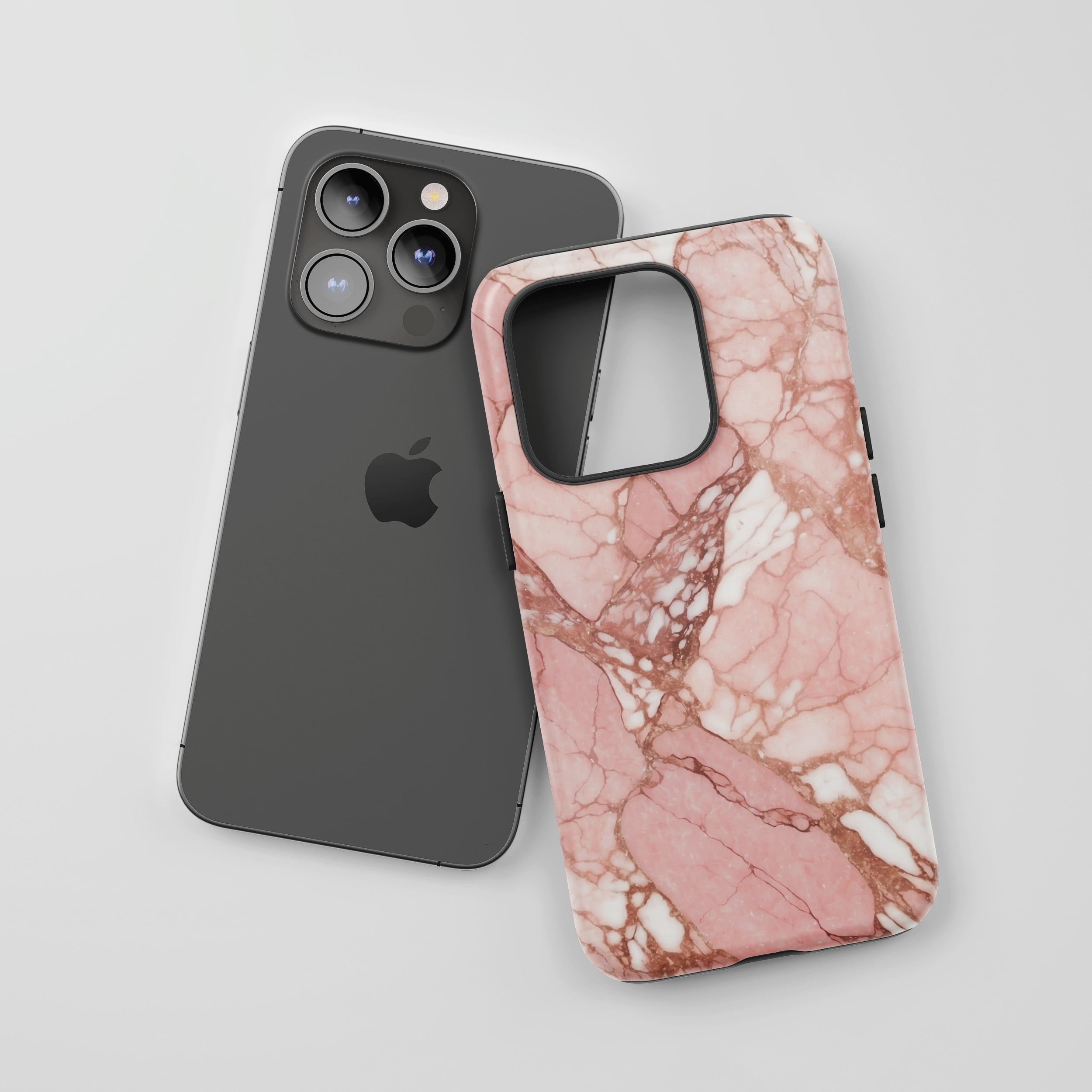 Marble Pink Phone Case For All iPhone Series Tough Protective Phone Case Elegant Marble