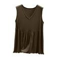 thumbnail image 2 of Lovskoo Women's Summer Modal Tank Top Undershirt Casual Solid Color Loose V-Neck Camisoles Tank Top Olive Green, 2 of 8