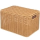 thumbnail image 1 of Cajas de almacenamiento cúbicas con tapas y cesta de almacenamiento tejida con marco metálico, cesta multiusos para artículos diversos, 1 of 5