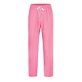 thumbnail image 5 of Women's Straight Leg Scrub Pants with Pockets Elastic Waist Drawstring Loose Fit Workwear Trousers Casual Nursing Uniform Bottoms, 5 of 8