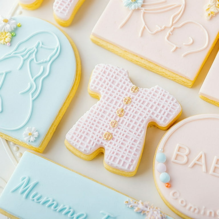 Baby shower Fondant Embosser stamp Icing stamps Cookie Cutter