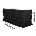 thumbnail image 4 of Tuvgenk Fifth Floor Pleated Tablecloth 72*30 Tablecloth Decorations Black Square Tablecloths, 4 of 5