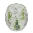 thumbnail image 3 of Northlight 3" Hand Painted Christmas Pine Trees Flameless Glass Christmas Candle Holder, 3 of 5