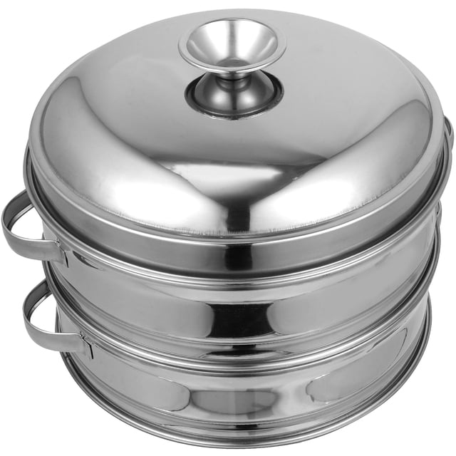 NUOLUX 1Jgo Olla De Vapor Con Cesta De Acero Inoxidable Plateada Para Verduras Y