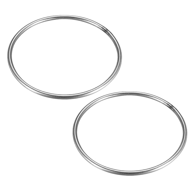 Anillo O soldado, 100 x 4 mm Anillos redondos de acero inoxidable 2 piezas