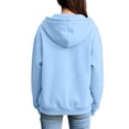 thumbnail image 4 of Hpapadks Womens Zip Up Hoodies Teen Girls Cozy Zipper Hoodie Soft Casual Street Style Womens Zip Up Sweatshirt Light Blue, 4 of 8