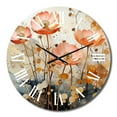 thumbnail image 2 of Designart "Peach Blossoming composition II" Abstract Botanicals Oversized Wall Clock, 2 of 5