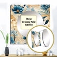 thumbnail image 3 of Designart "Floral Escape In Blues" Floral Square Mirror Wall Decor Cottage - Large Blue Square Bathroom Mirror - Square Printed Wall Mirror Art, 3 of 5