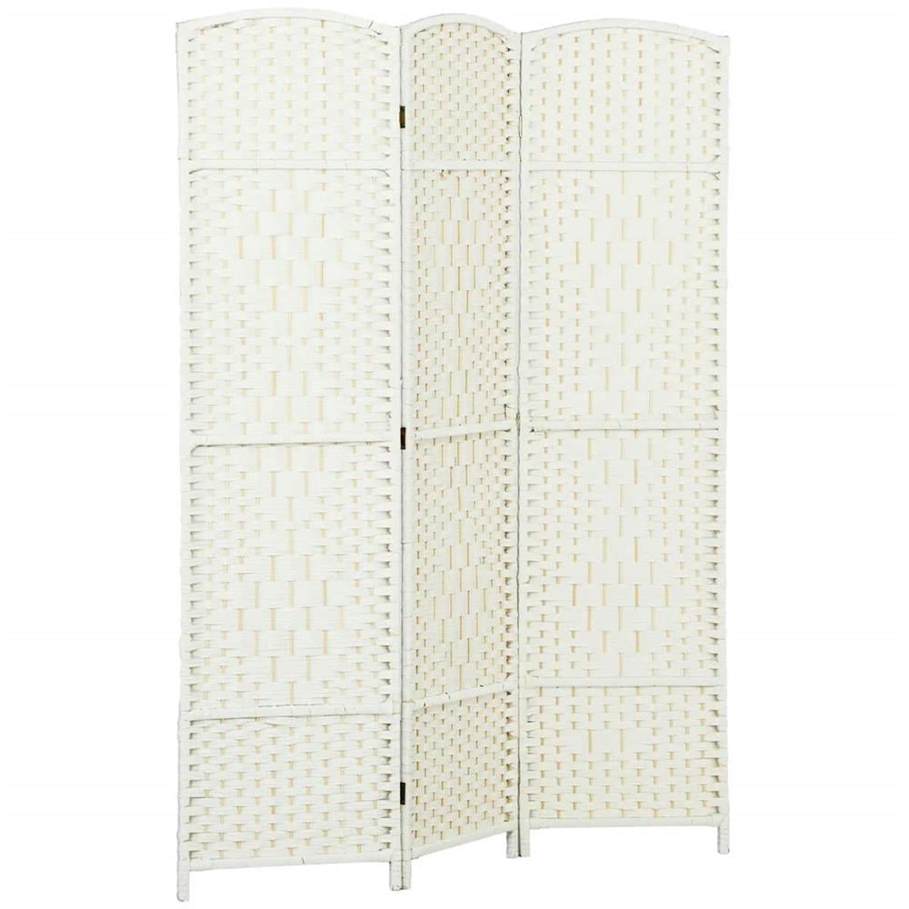 GVN Room Divider Screen,Folding Room Divider Screen 3 Panel 6' Tall Privacy Screen Freestanding Wood Partition, White