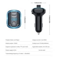 thumbnail image 2 of Coche Bluetooth Reproductor de MP3 Cable de teléfono manos libres Puertos USB dobles Cargador de teléfono Reproductor de música inalámbrico para automóvil con micrófono Guardurnaity EL5539-00B, 2 of 2