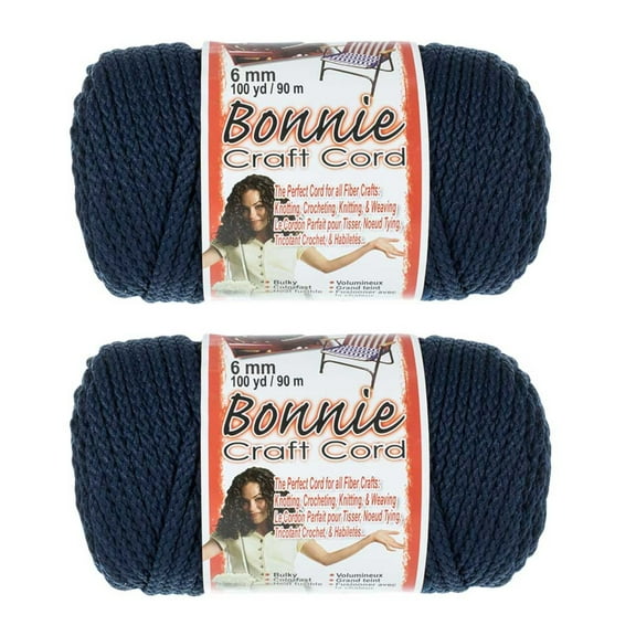 2 Pack Bonnie Macrame Cord - 4mm - 100 yd Lengths - Various Colors