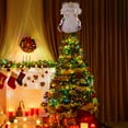 thumbnail image 2 of Christmas Tree Topper Hat, Xmas Tree Topper, Top Hat with Large Bow for Christmas Tree Decorations Desktop Ornaments Winter Holiday Party Home Decor, 2 of 8