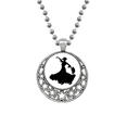 thumbnail image 1 of Rendimiento Baile bailarin fan Collares Colgante Retro Moon Stars Jewelry Unbranded M, 1 of 3