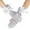 White, variant on Daolelai Short Lace Mesh Gloves Tulle Trim Bow Wedding Funeral Opera Tea Party Women's Gloves