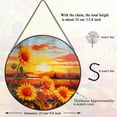 thumbnail image 2 of Sunflower Suncatcher Hanging Stained Glass Window Decor, Sunset Sun Catcher Wall Decor for Flower Lovers, Birthday Christmas Thanksgiving Sunflower Gift, 2 of 5