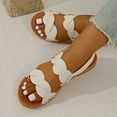 thumbnail image 5 of HAOTAGS Womens Sandals Bohemian Casual Beach Sandals White Size 9.5, 5 of 9