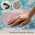 thumbnail image 6 of ODIKA 4'x6' Washable Area Rug Gradient Fish Ombre Scale Starfish Seashell Mermaid Flowing Dynamic for Home Office, Under Desk, Non-Slip Chair-Friendly, Flatwoven, 6 of 7