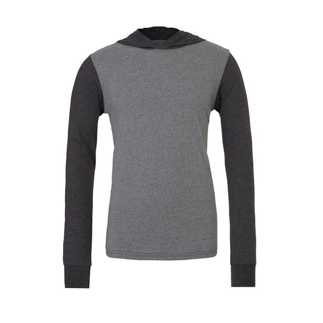 Gravity Threads Men's Long Sleeve Hoodie Shirt, Deep Heather Dark Grey 2XL