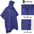 thumbnail image 4 of SaphiRose Hooded Rain Poncho for Adult with Pocket, Waterproof Lightweight Unisex Raincoat for Hiking Camping Emergency, 4 of 6