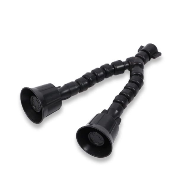 Rociador de manguera de jardín Boquilla de rociado ajustable giratoria de 360 grados Césped de jardinería de plástico DIY Rociador de riego de invernadero al aire libre Cabezales dobles Irene Inevent HA011245-02