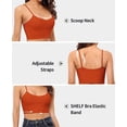thumbnail image 4 of Sociala Crop Solid Tank Tops With Shelf Cup Camisole For Women, 4 of 5