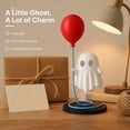 thumbnail image 4 of 3D Printed Ghost Figurine With Red Balloon, Tabletop Desk Shelf Ornament, Non Light Version, Style A., 4 of 9