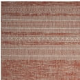 thumbnail image 2 of SAFAVIEH Courtyard Galen Distressed Striped Indoor/Outdoor Area Rug, 8' x 11', Rust/Light Grey, 2 of 4