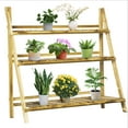thumbnail image 2 of Outsunny 39'' Tall Wooden Plant Stand, 3-Tier Foldable Flower Stand Ladder Display Plant Shelf with Slatted Bottom for Garden Indoor Outdoor, 2 of 9