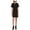 Black - black, variant on DKNY Womens Flounce Sleeve Sheath Dress, Black, Small