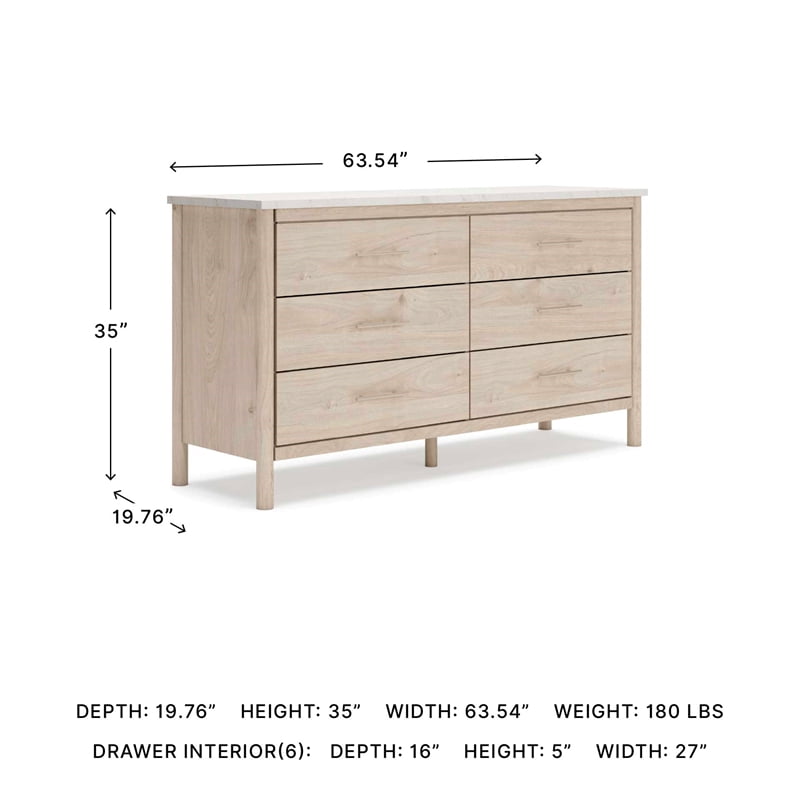 Ashley Furniture Cadmori Brown & White Dresser
