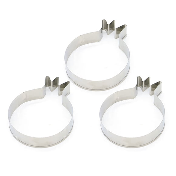 3 Unids Moldes de Cortador de Galletas de Acero Inoxidable Forma de Granada DIY Moldes de Chocolate Magdalena Postre Molde Para Hornear