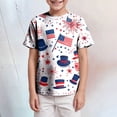thumbnail image 2 of Gerichy Boys Tshirts,Boys 4th of July Shirt Toddler Kids Girls Boys Short Sleeve Basic T Shirt Casual Summer Tees Shirt Tops Solid Color, 2 of 5